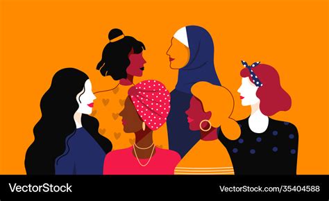 Women empowerment cartoon people different Vector Image