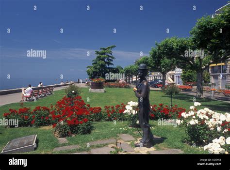 AJ16148, Switzerland, Vevey, Lake Geneva, Vaud Stock Photo - Alamy