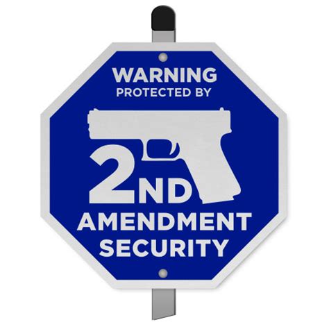 Protected by 2ND Amendment Security Yard Sign - Get 10% Off Now