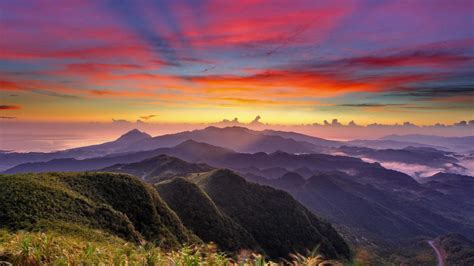 Sunset Mountains Landscape Wallpapers - Wallpaper Cave