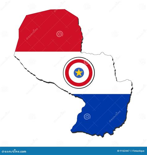 Paraguay map flag stock illustration. Illustration of country - 9162447