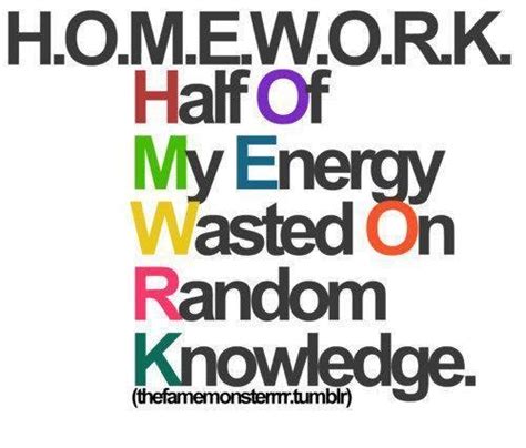 Funny Quotes About Homework. QuotesGram