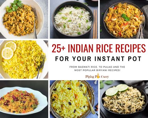 25+ Best Instant Pot Indian Rice Recipes - Piping Pot Curry