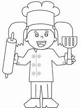 Chef And Baker Coloring Pages sketch template