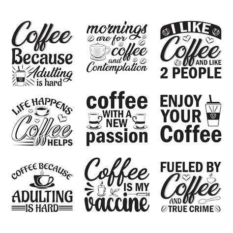 Premium Vector | Coffee vector t-shirt designs.