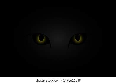 Vector Scary Cat Eyes On Dark Stock Vector (Royalty Free) 1498611539 ...