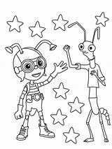 Crick And The Mantis From Beat Bugs coloring page sketch template