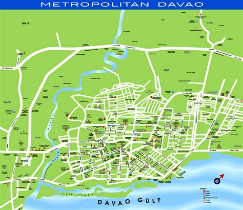 Davao City Map - Davao Mindanao Philippenes • mappery