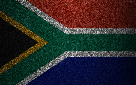 Download wallpapers Flag of South Africa, Africa, 4k, leather texture ...
