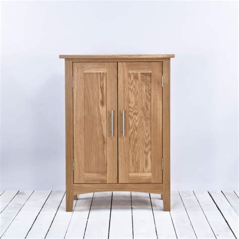 Wiltshire Solid Oak Shoe Cabinet With 3 Adjustable Shelves | Furniture123