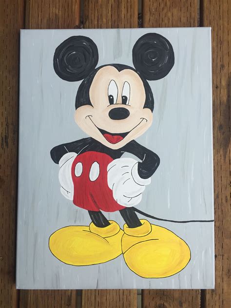 DIY Mickey Mouse acrylic painting | Mickey mouse drawings, Mickey mouse ...