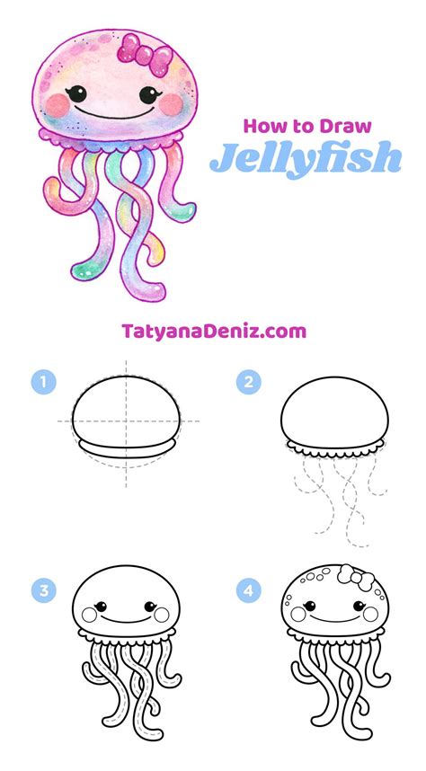 How To Draw A Jellyfish Easy Step By Step at Drawing Tutorials