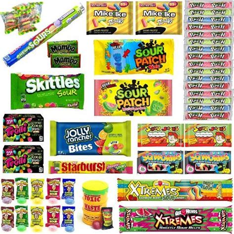 Ultimate Sour Candy Bundle - 50 Packages of Candy - Over 15 Different Varieties of Candy ...