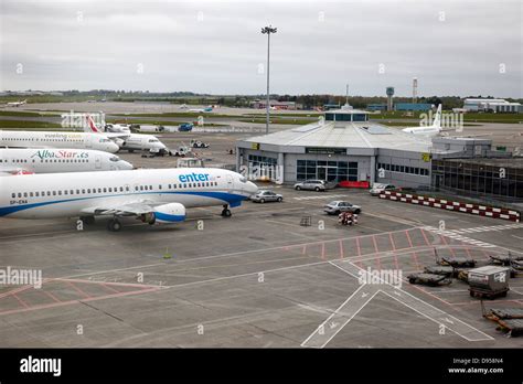 charter and low cost airlines terminal dublin airport terminal 1 ireland Stock Photo - Alamy