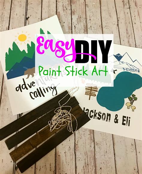 DIY Paint Stick Art that you can make completely free using paint sticks.