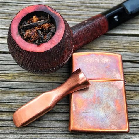 Copper tamper with a copper lighter Pipes And Cigars, Cigars And Whiskey, Tobacco Pipe Smoking ...