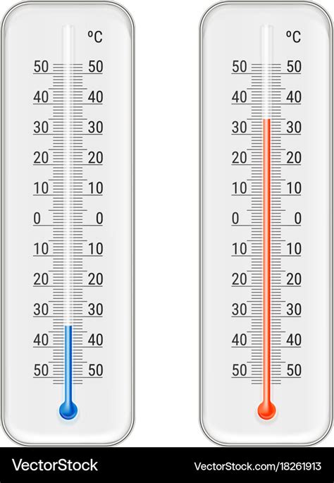 Meteorologic alcohol thermometers realistic set Vector Image