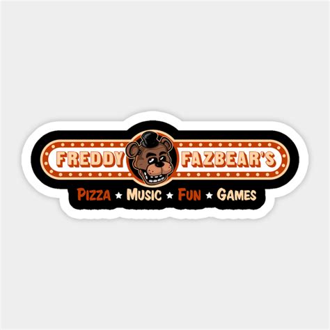 Freddy Fazbear Pizza Logo Five Nights - Puppet - Sticker | TeePublic