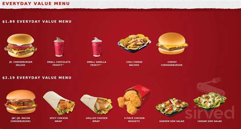 Wendys Everyday Value Menu Canada - splendourtips