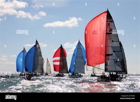 Cowes Week Sailing Yachts Stock Photo - Alamy