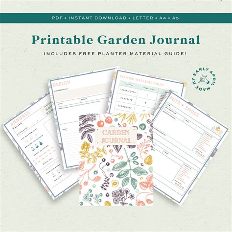 Printable Plant Journal Template