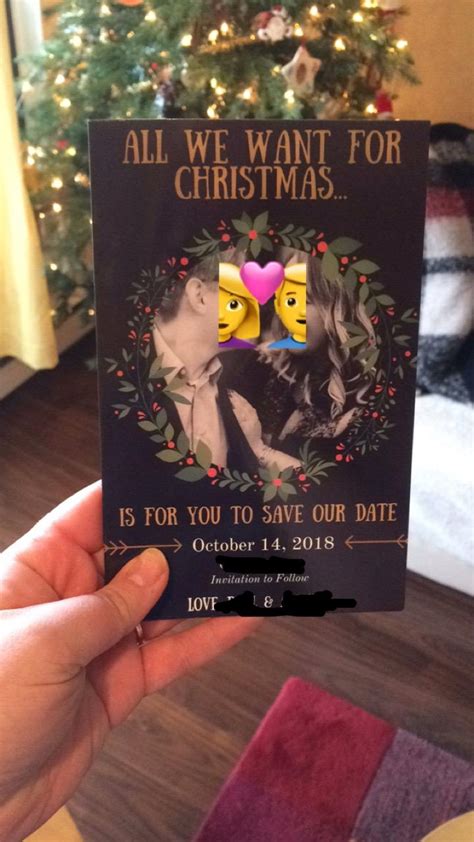 Save the Date / Christmas Cards arrived today! : r/weddingplanning