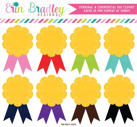 Award Clipart Ribbon Badges Clip Art Graphics for School or | Etsy