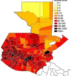 Population Map - Guatemala