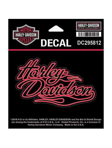 Harley-Davidson Flames H-D Decal, SM Size - 4 x 2.4375 inches DC295812, Harley Davidson ...