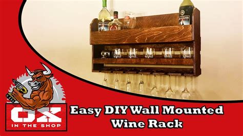 Easy DIY Wall Mounted Wine Rack - YouTube