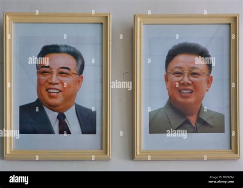 Kim Il Sung And Kim Jong Il Portraits, Pyongyang, North Korea Stock Photo - Alamy