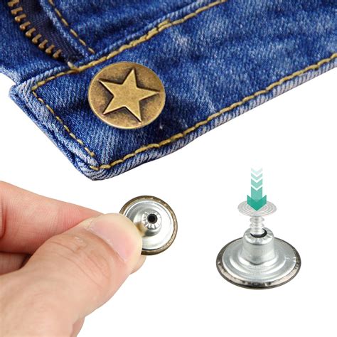 Jeans Button 40 Sets Metal Tack Buttons Replacement Kit Repair For Sewing Pants 606098883558 | eBay