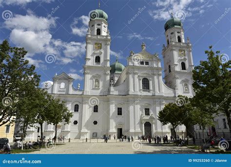 Front View of St. Stephen Cathedral, Passau, Germany Editorial Image ...