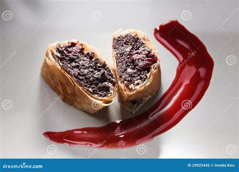 Strudel Filling with Poppy-seeds and Sour Cherry Stock Photo - Image of ...