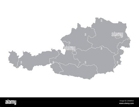 Austria regions map Stock Vector Image & Art - Alamy