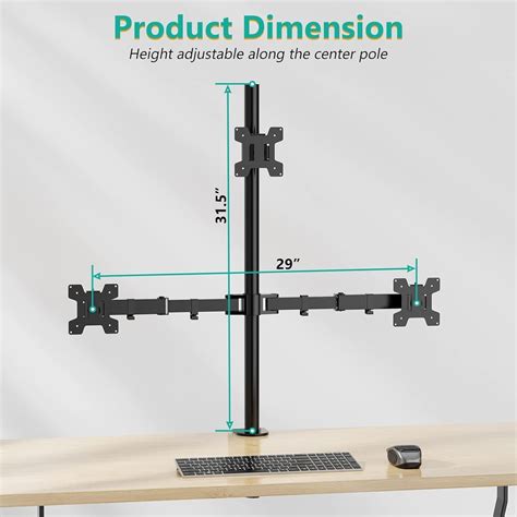 Triple Monitor Stand, Fully Adjustable Three Monitor Desk Mount Fits 3 ...