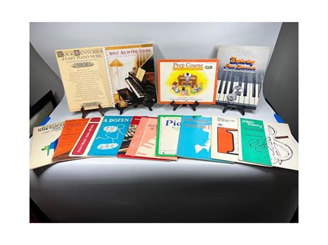 Vintage Retro Lot of Piano Music Sheets Adult Course Book Prep Music ...