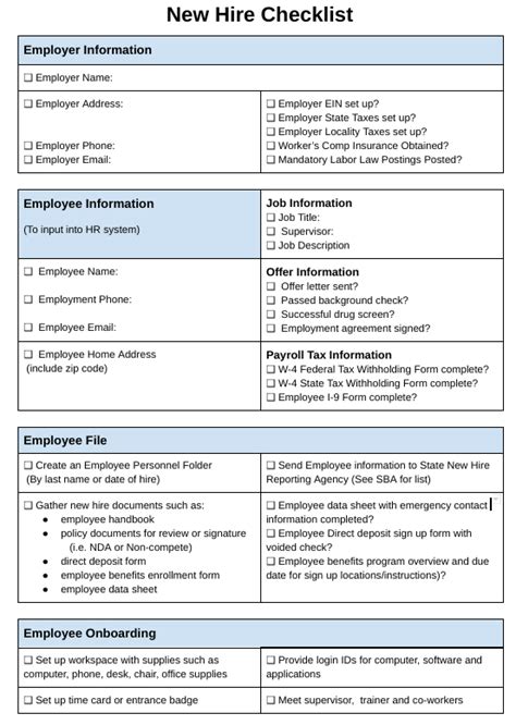 How to Create a New Hire Checklist [+ Free Template] | Employee handbook template, Employee ...