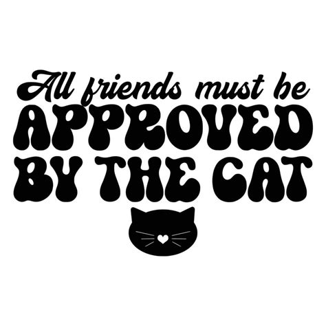 Cat Quotes Typography Black and White for print 15572231 Vector Art at ...