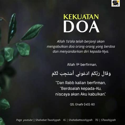 Doa dan terus berdoa 💕 | Kekuatan doa, Doa, Motivasi