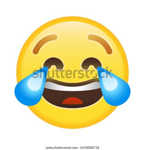 Emoji Laughing Tears Face Lol Emoticon Stock Illustration 1618008718 ...