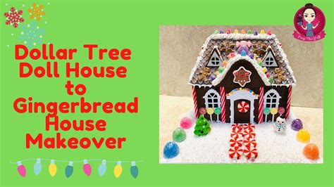 Dollar Tree Dollhouse transformed to Gingerbread House! #christmasinjulydiy - YouTube