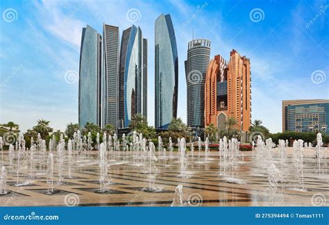 Skyscraper Towers and Cityscape Skyline of Abu Dhabi, UAE at Day Stock Photo - Image of ...