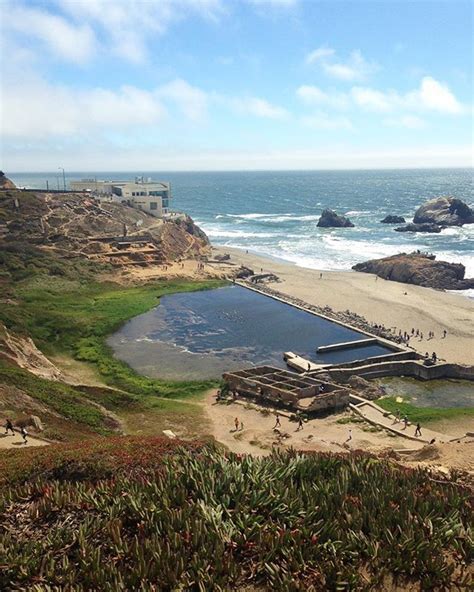 "The historic ruins of the abandoned public saltwater swimming pool in California!" by ...