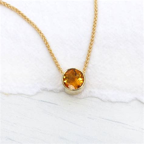 Citrine Necklace In 18ct Gold, November Birthstone By Lilia Nash Jewellery | notonthehighstreet.com