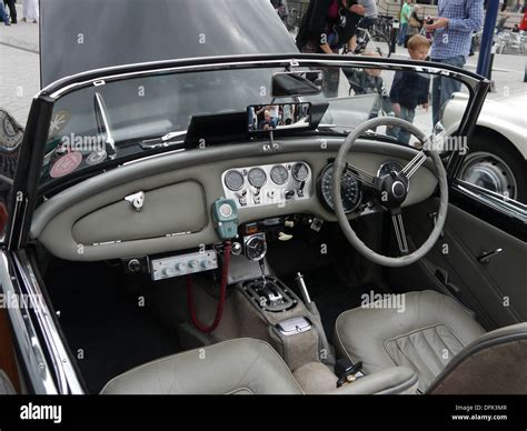 The interior of a 1964 Daimler SP250 Dart, The last Dart ever issued to the Metropolitan Police ...