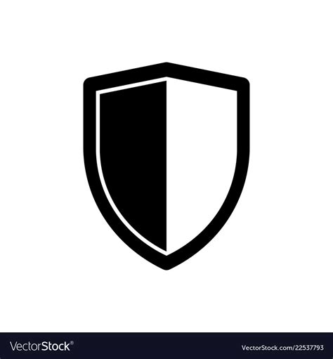 Shield icon security symbol safety sign Royalty Free Vector