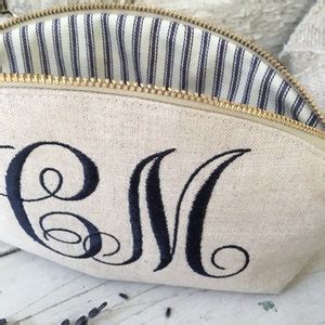 Monogram Zipper Pouch Personalized Pouch Personalized Gift Personalized Make up Bag Monogram ...