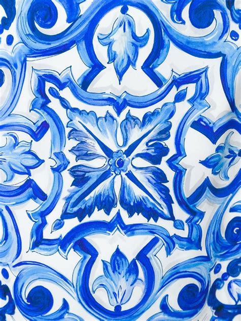Sicily Tile Patterns, Pattern Art, Pattern Design, Lemon Patterns, Tile Print, Blue Pottery ...