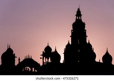 Mysore Palace Silhouette On Purple Pink Stock Photo 475326271 | Shutterstock